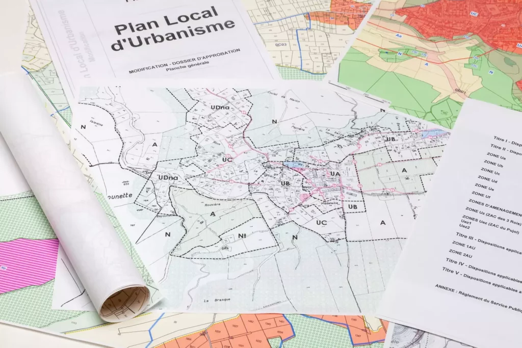Image de plan représentant le plan local d'urbanisme (PLU)