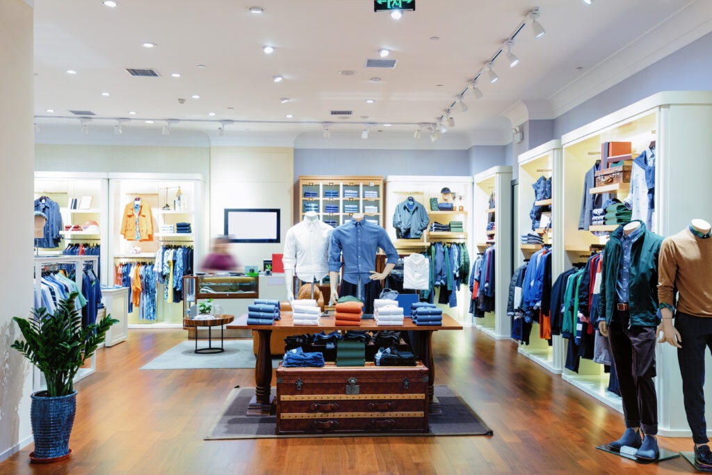 Intérieur d'un magasin de vêtement