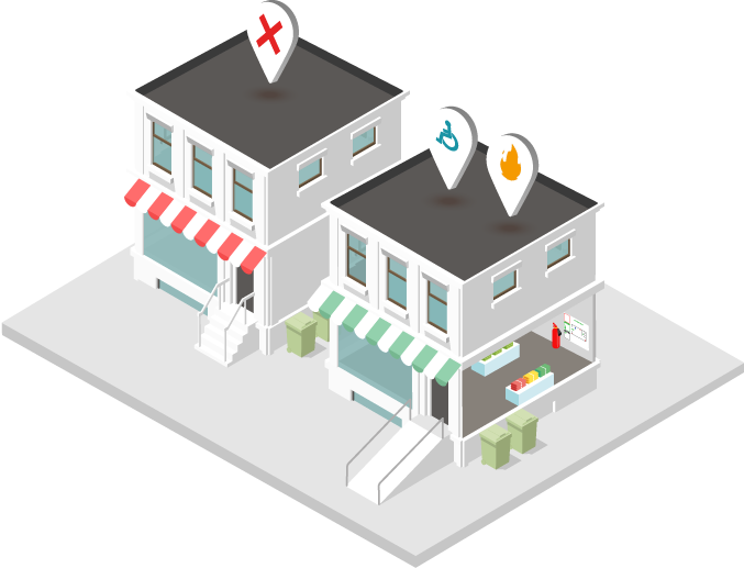 2 batiments ERP de 5eme catégorie, l'un est aux normes d'accessibilité et de sécurité incendie l'autre non.