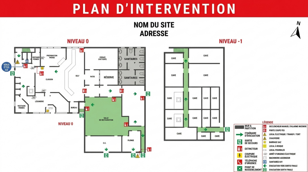 image d'un plan d'intervention d'un ERP 5eme catégorie